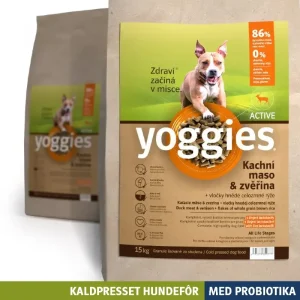 15 kg ACTIVE – AND & VILT med probiotika – kaldpresset hundefôr YOGGIES