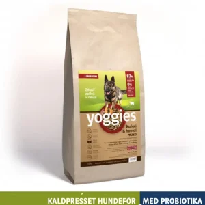 15 kg KYLLING & STORFE med probiotika – kaldpresset hundefôr YOGGIES