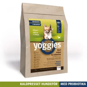 2 kg HYPOALLERGENISK – GEIT med probiotika MINI – kaldpresset hundefôr YOGGIES