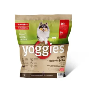 2 kg Ibérico SVINEKJØTT med epler og probiotika MINI – kaldpresset hundefôr YOGGIES – for de med dårlig matlyst