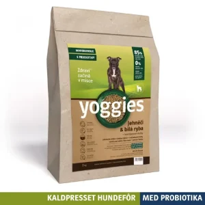 2 kg LAM & HVIT FISK med probiotika MINI – kaldpresset hundefôr YOGGIES – diettfôr