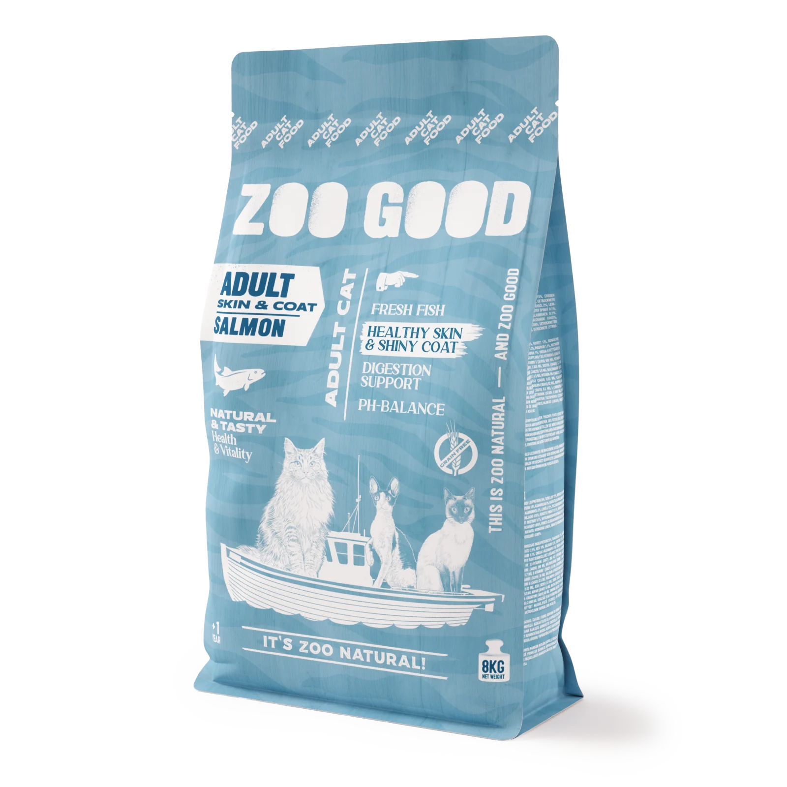 Adult Skin & Coat Grain Free Fish - Kattef么r