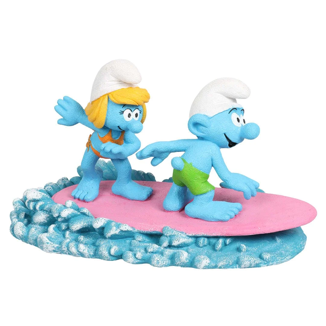 Akvariedekorasjon Smurfs on Watersurfing 15,9×8,2×8,9cm