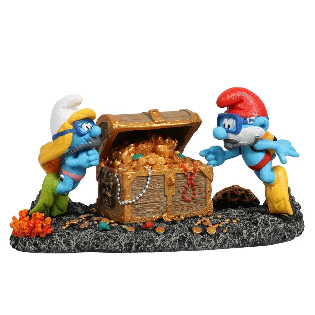 Akvariedekorasjon Smurfs Underwater Treasure Chest 18,8×9,7×9,6cm