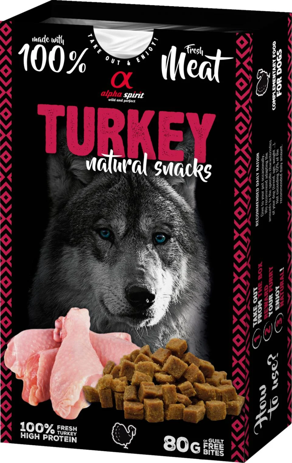 Alpha Spirit Naturals Hundesnacks Kalkun