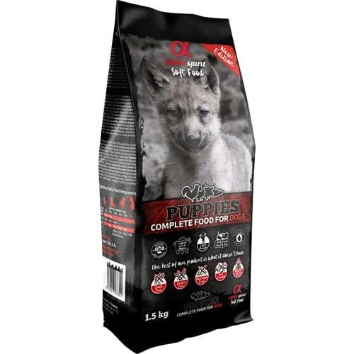 Alpha Spirit Puppy komplett hundefôr/godbiter semimoist 1,5kg