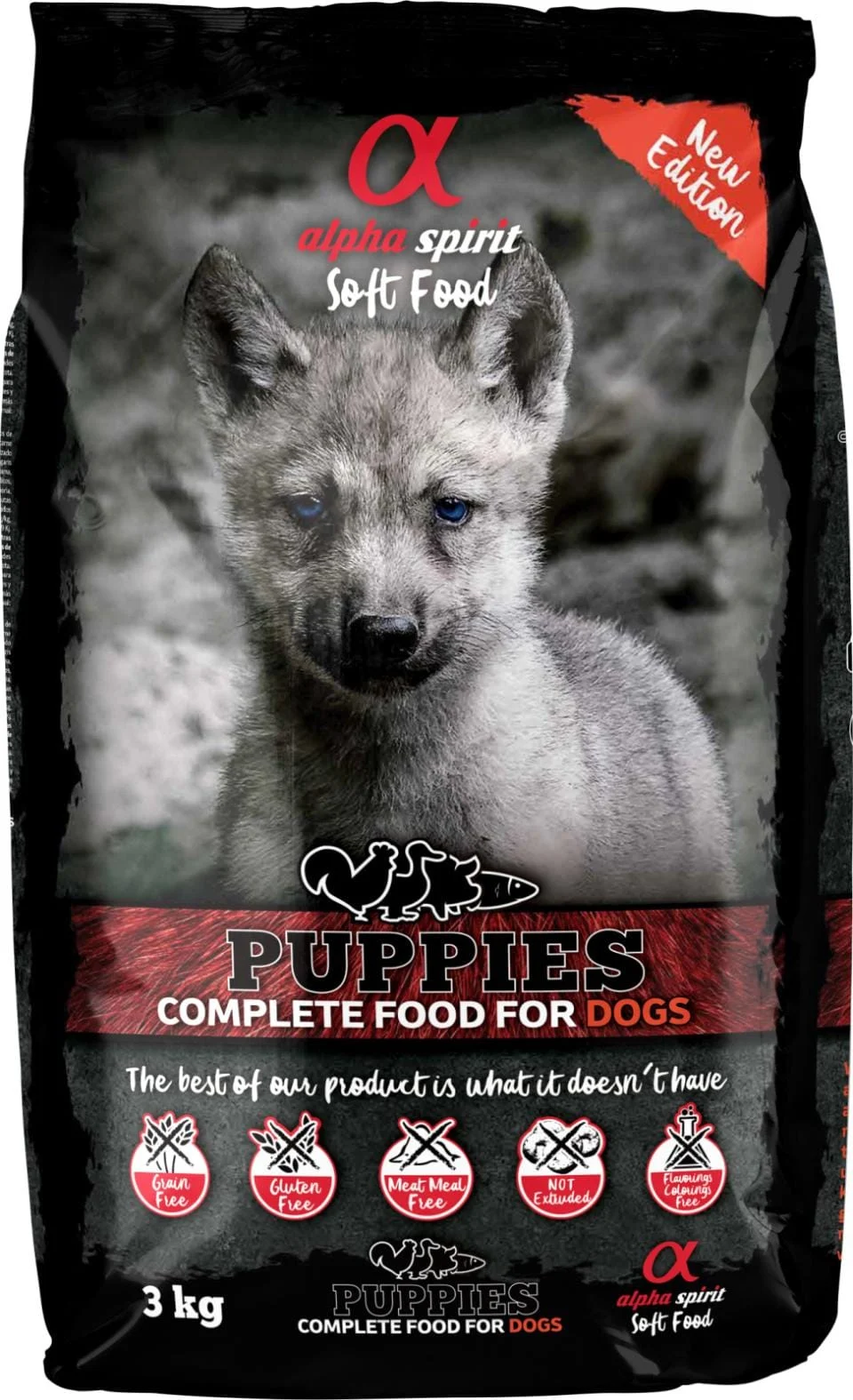 Alpha Spirit Puppy komplett hundefôr/godbiter semimoist 3kg