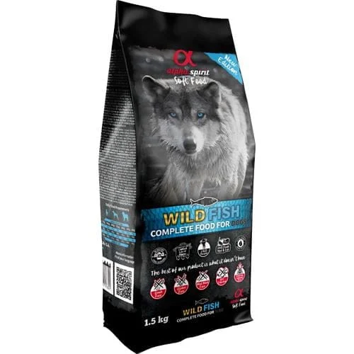 Alpha Spirit Wild Fish komplett hundefôr/godbiter semimoist 1,5kg