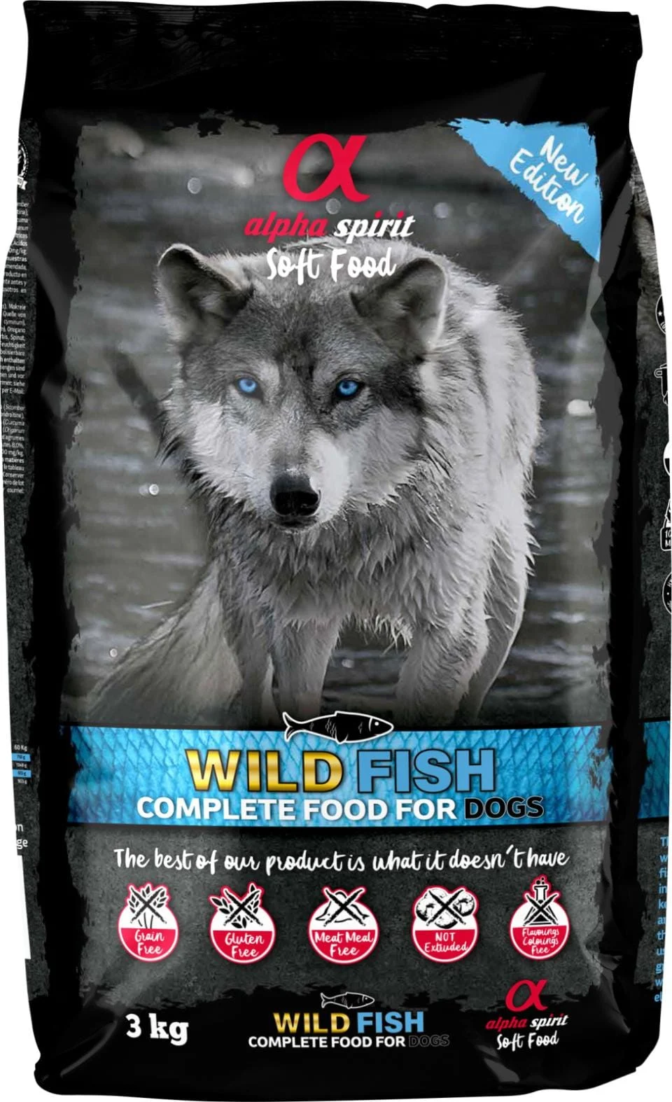 Alpha Spirit Wild Fish komplett hundefôr/godbiter semimoist 3kg