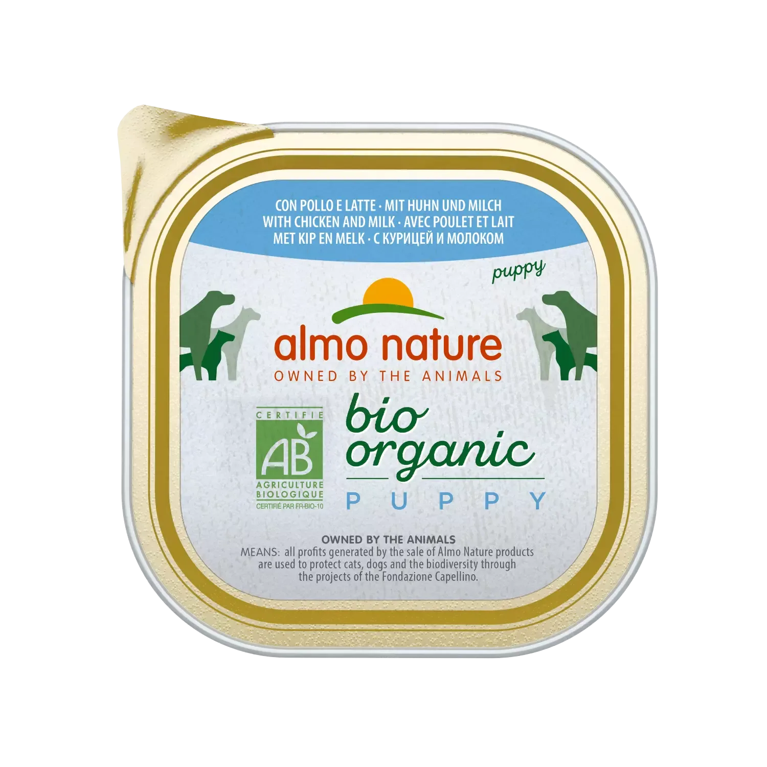AN Biorganic Dog Puppy – with Chicken and Milk Alu 300 g