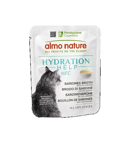 AN HFC Cat Hydration Help, Broth w/Sardines, Pouch, 50g.