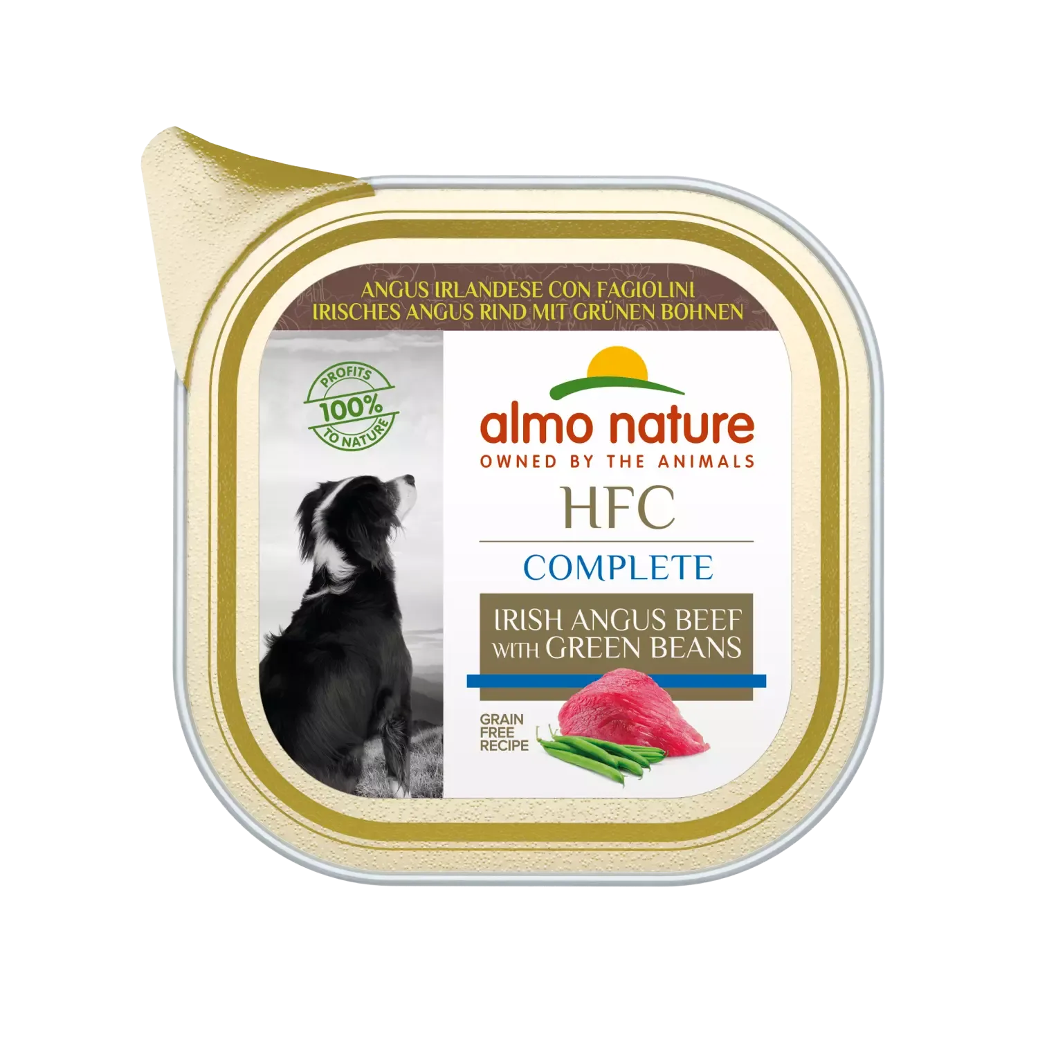 AN HFC Dog Complete – Irish Angus Beef with Green Beans Alu 85 g