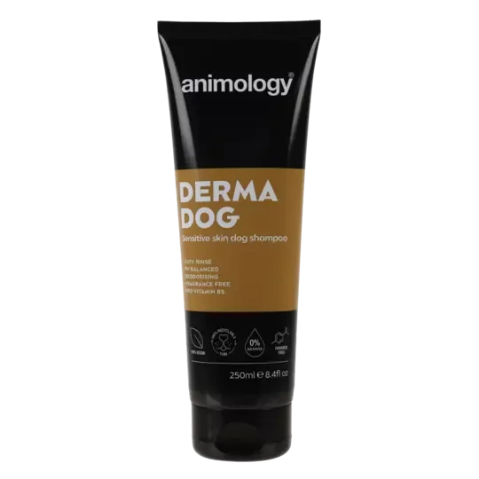 Animology Derma Dog Hundesjampo 250 ml – Duftfri for Sensitiv og Allergisk Hud