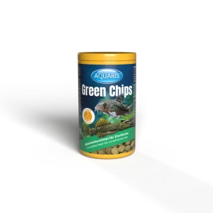 Aquaris Green Chips – fôrtabletter for planteetende bunnfisk, 250 ml