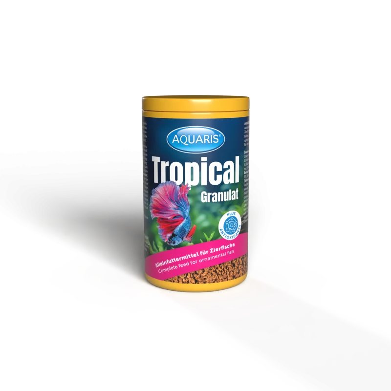 Aquaris Tropical Granulat – komplettfôr for tropiske akvariefisk, 250 ml