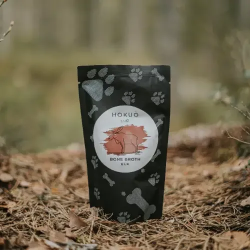 Beinkraft til hund // Smak av elg // Bone Broth Hokuō // 230 ml