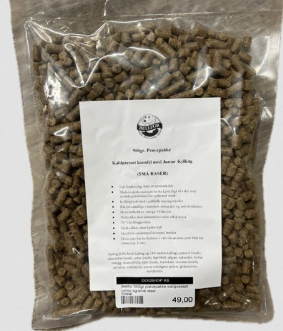Bellfor 500g Prøvepakke Kaldpresset Kylling – Junior - Image 2