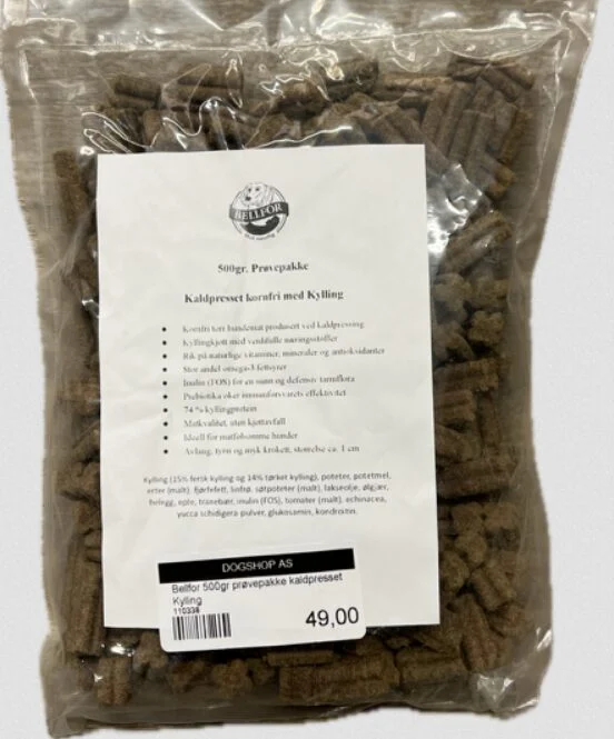 Bellfor 500g Prøvepakke Kaldpresset med Kylling - Image 2