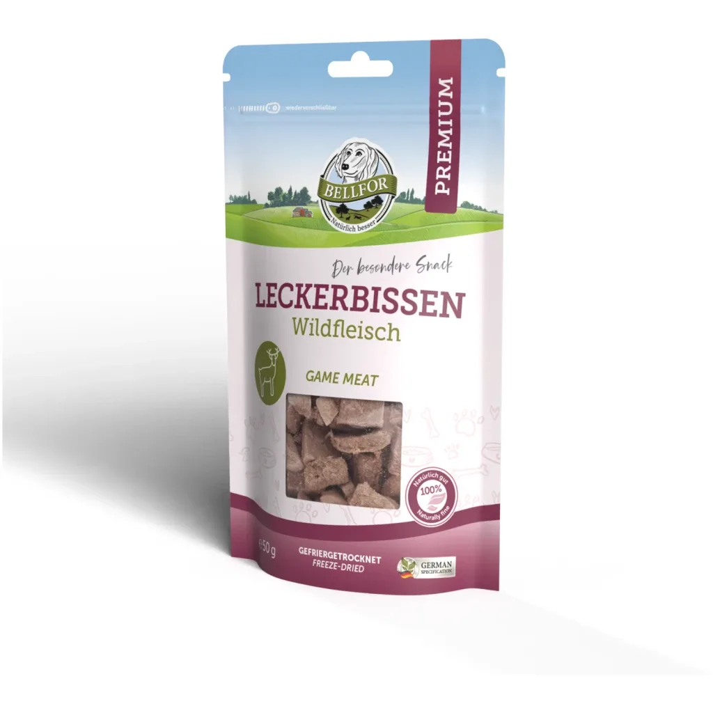 Bellfor Frysetørket Godbit til Hund – Viltkjøtt 50 g