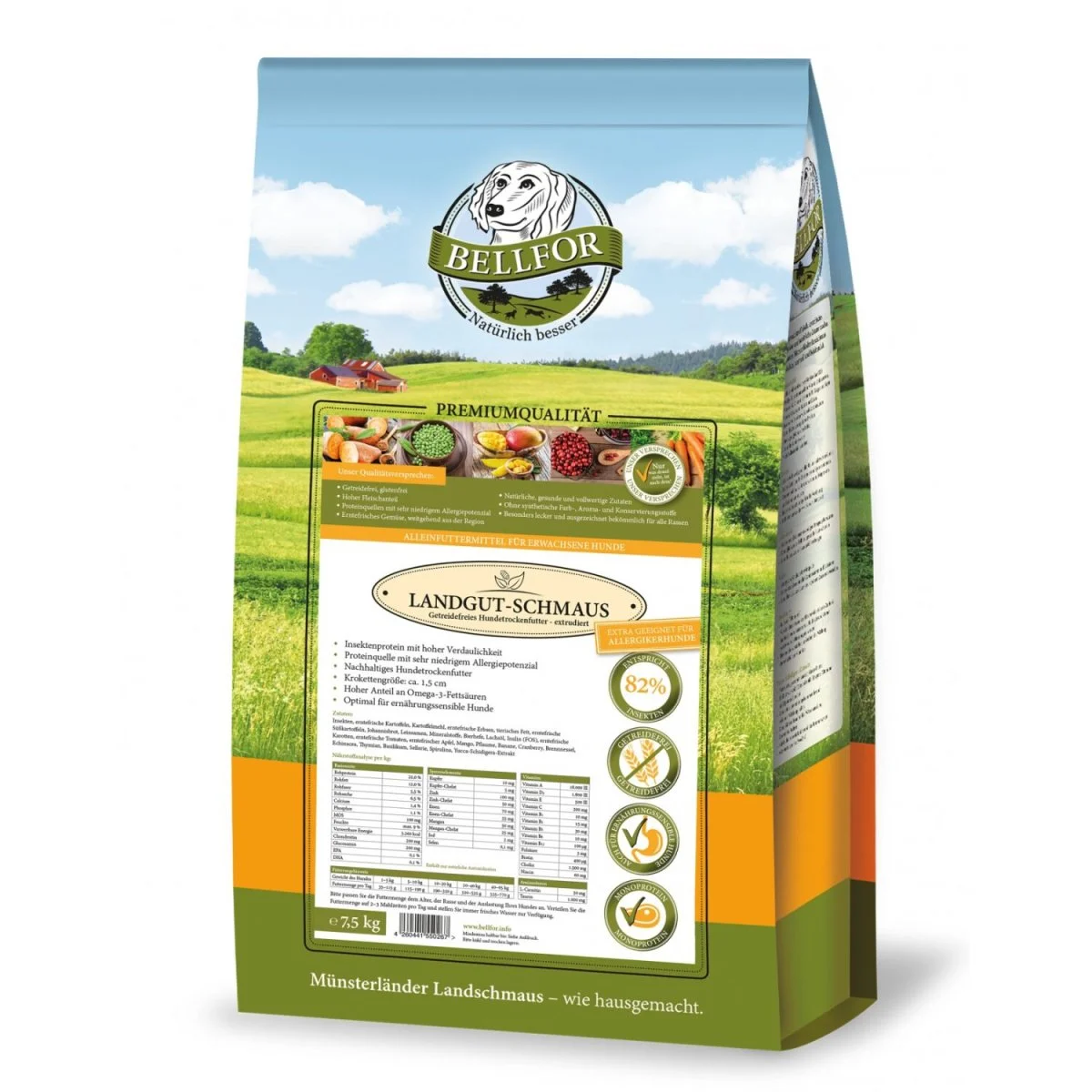 Bellfor hypoallergenisk med insekter kornfritt 7,5kg (ekstrudert)