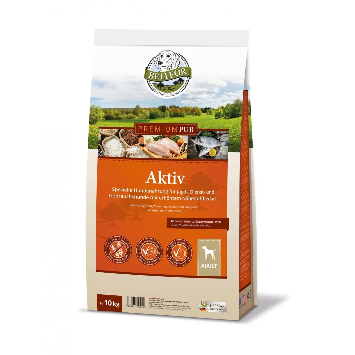 Bellfor Premium Pur Aktiv kyllingkjøtt og sjøfisk glutenfri 10 kg