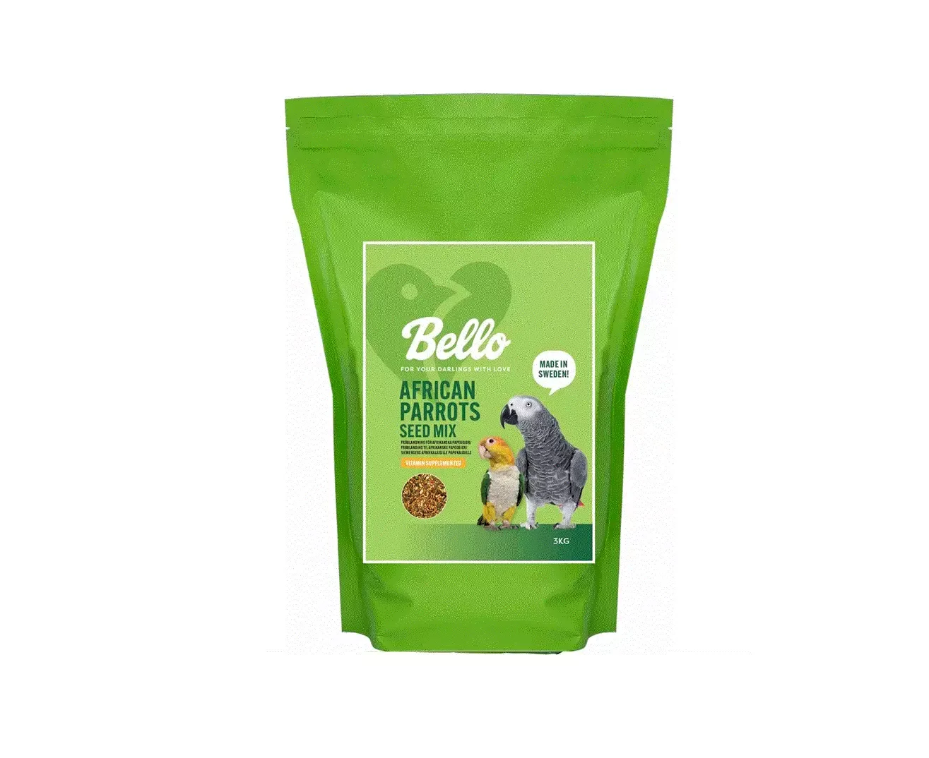BELLO Afrikansk Papegøye, Frøblanding, 3kg.