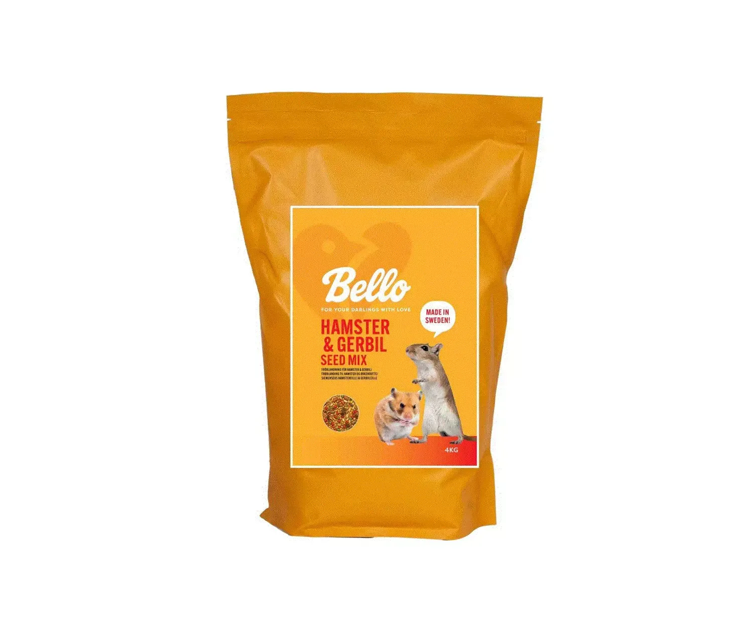Bello, Hamster & Ørkenrotte Mix, Frøblanding, 800g.