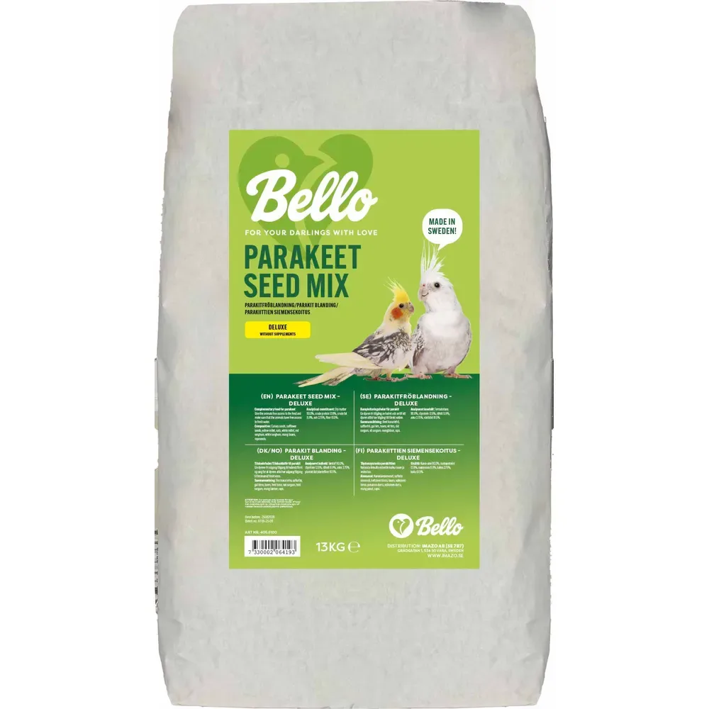 Bello Parakitt Deluxe frøblanding u/vitamintilskudd 13kg