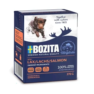 Biter i gel茅 med laks