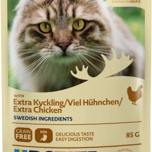 Biter i saus med kylling