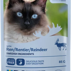 Biter i saus med reinsdyr