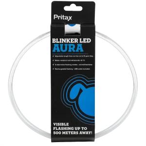 Blinkende krage LED Aura Blue