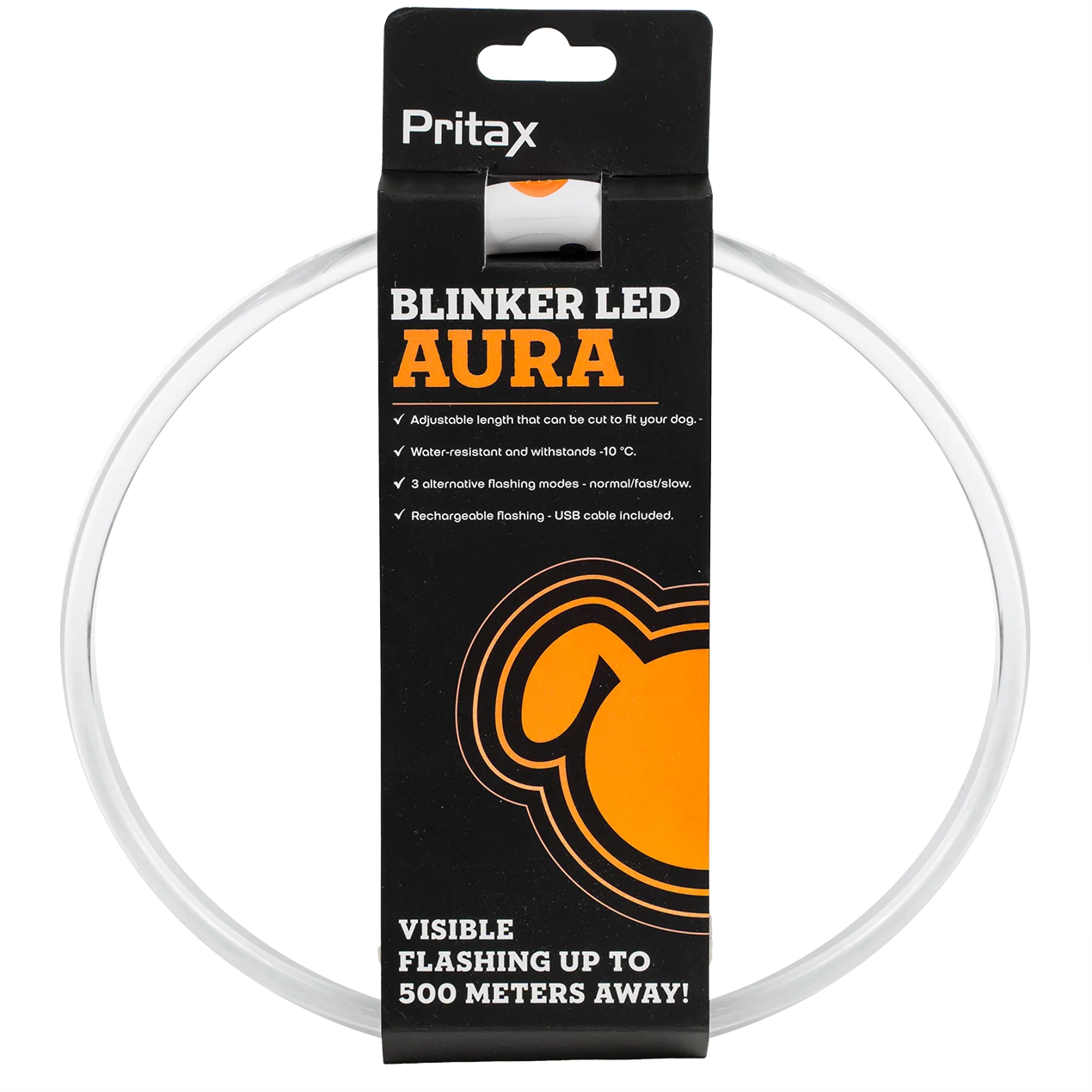 Blinkende krage LED Aura Orange