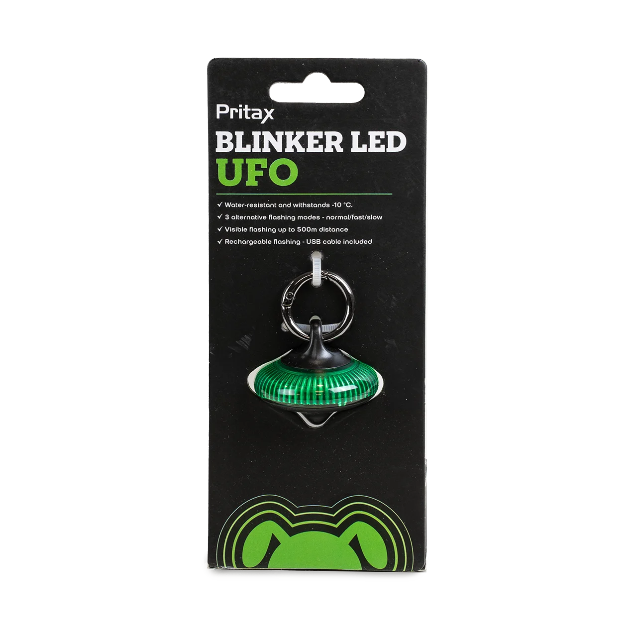Blinkende LED UFO Gr酶nn