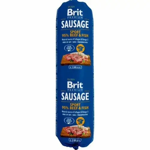 Brit – Pølse m. oksekjøtt & fisk 800g