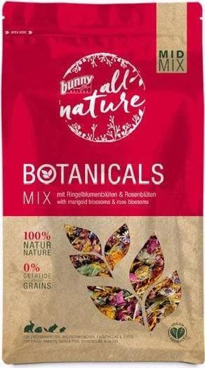 Bunny all-Nature Botanicals Mix w/marigold blossoms & rose blossoms 130g