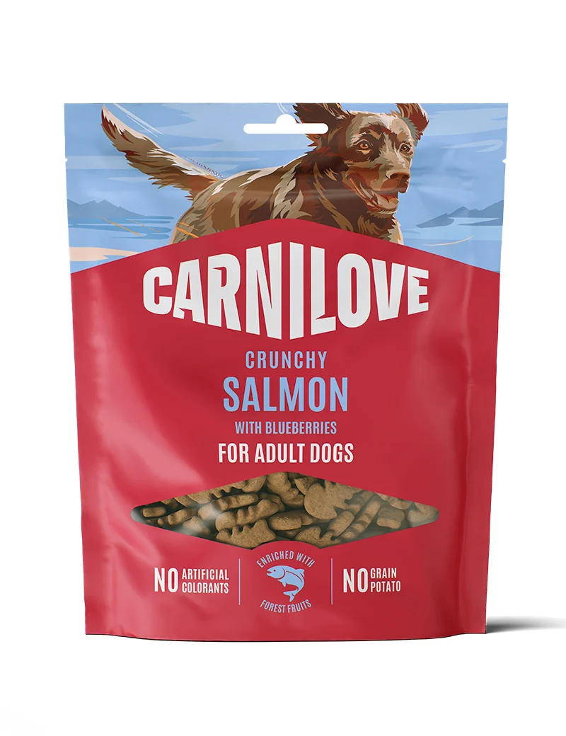 Carnilove Crunchy Snacks laks & Blåbær 200gr
