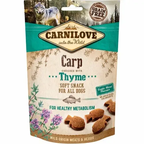 Carnilove – Myk Snack, karpe & timian, 200g