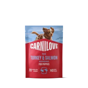Carnilove Pat茅 Kalkon & Lax med Bl氓b盲r Valp 300 g
