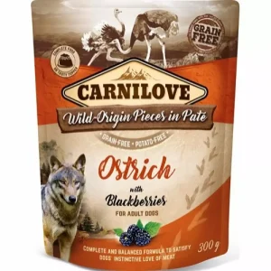 Carnilove pouch pate Ostrich with blackberries