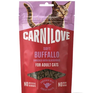 Carnilove Soft Snack Buffalo & Blåbær 50g
