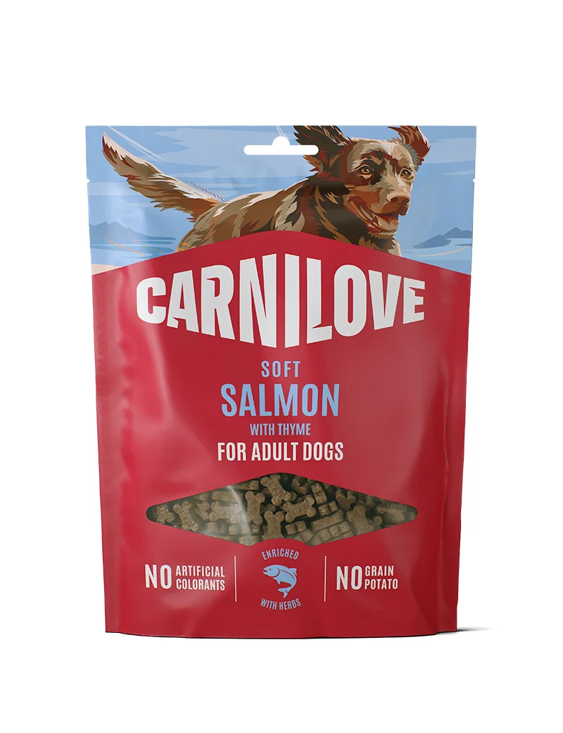 Carnilove Soft Snack Laks & Timian små biter 200gr