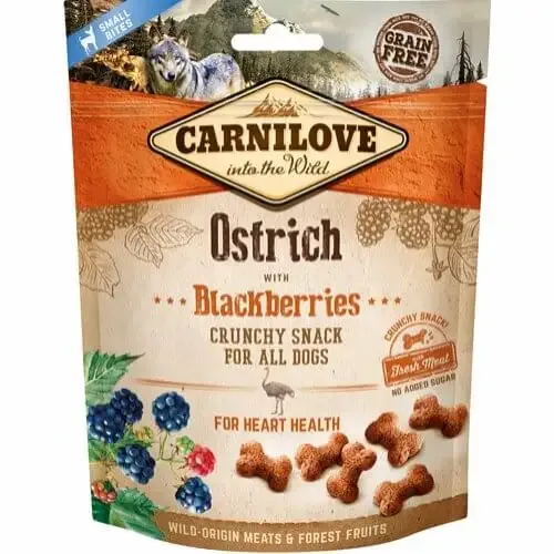 Carnilove – Sprø egensnacks, Struts & Bjørnebær, 200g