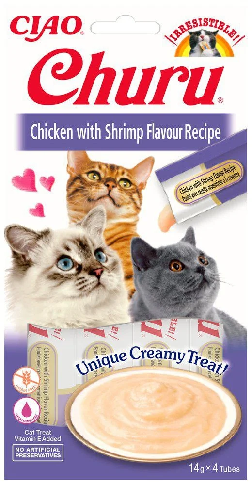 Cat Creamy Treat Chicken with Shrimp flavor