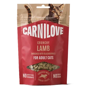 Cat Crunchy Snack Lam beriket med bj酶rneb忙r