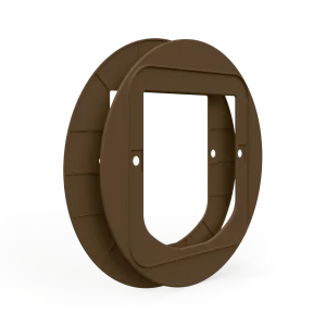 Cat Flap Mounting Adaptor Brun