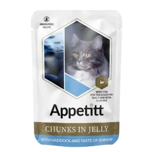 Cat Pouch med Kolje i Gel茅 V氓tf么r for katt 85g