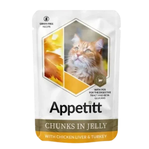 Cat Pouch med Kyllinglever V氓tf么r for katt 85g