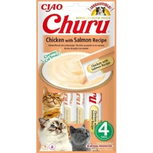 Churu Cat Creamy Treat Chicken with Salmon 4 x 14 g