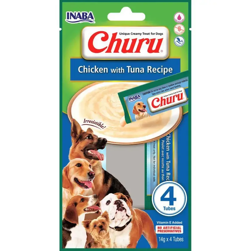 Churu – Hundesovs 4 stk. – kylling & tun